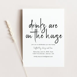 Drinken staan op de House Housewarming Party Invit Kaart