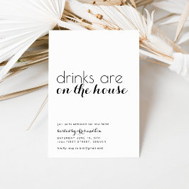 Drinken staan op de House Housewarming Party Invit Kaart