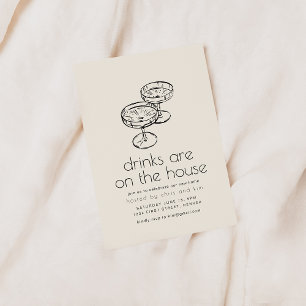 Drinken staan op de House Housewarming Party Invit Kaart