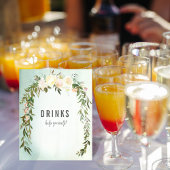 Drinken Tafel Groene Rozenrode Baby Sprinkle Showe Poster