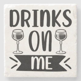 Drinken tegen mij stenen onderzetter