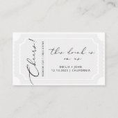 Drinken Ticket Moderne Kalligrafie Trouwkaart Informatiekaartje (Voorkant)