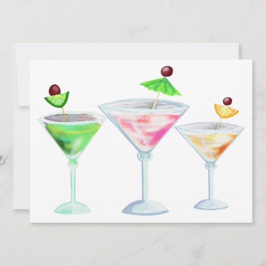 drinken van cocktailparty's kaart (Voorkant)