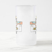 Drinken van de bemanning uit de mok van bier (Center)