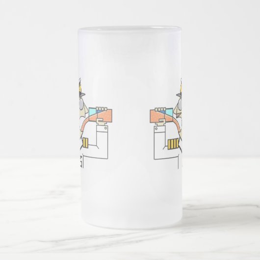 Drinken van de bemanning uit de mok van bier (Center)