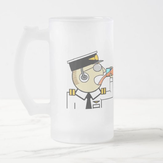 Drinken van de bemanning uit de mok van bier (Links)