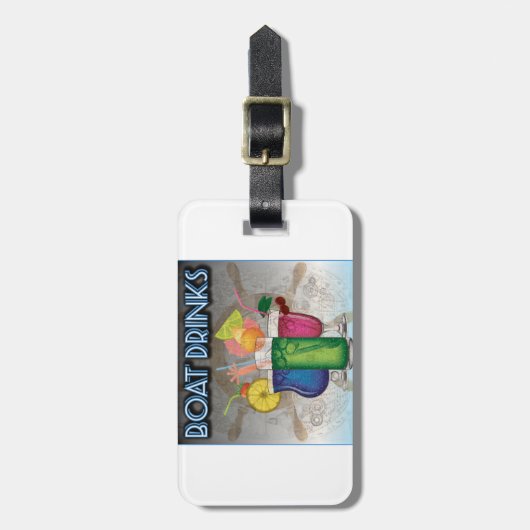 Drinken van de boot bagagelabel (Voorkant verticaal)