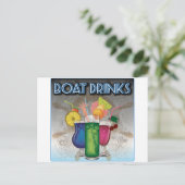 Drinken van de boot briefkaart (Staand voorkant)