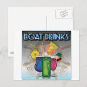 Drinken van de boot briefkaart (Voorkant / Achterkant)