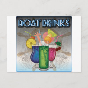 Drinken van de boot briefkaart