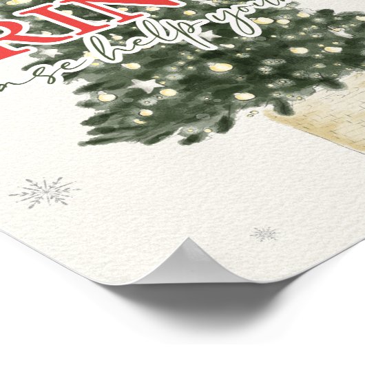 Drinken van de winterkerst poster (Hoek)