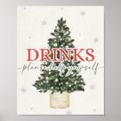 Drinken van de winterkerst poster (Voorkant)