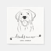 Drinken van het hondenweddenschap op mij Aangepast Servet (Voorkant)