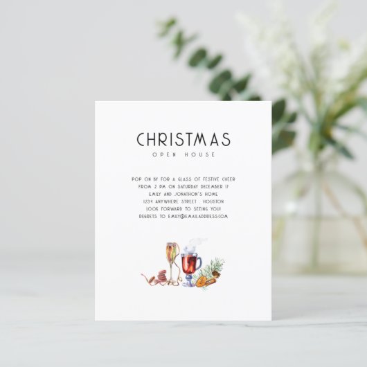 Drinken van het Open Huis van de Begroting Uitnodi (Staand voorkant)