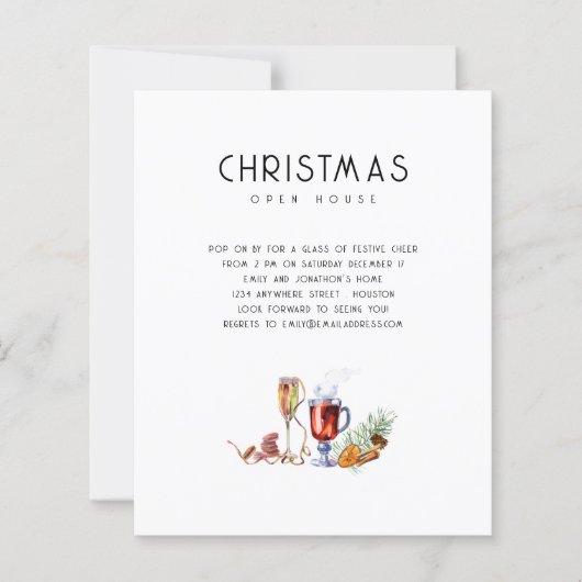 Drinken van het Open Huis van de Begroting Uitnodi (Voorkant)