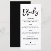 Drinken van het zwarte oude moderne kalligrafie menu (Voorkant / Achterkant)