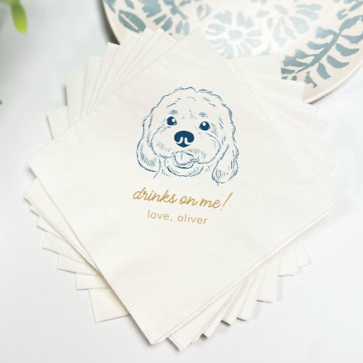 Drinken van Me Pet Wedding Napkins Servet