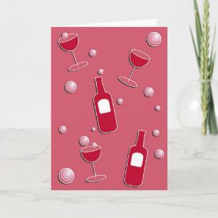 Drinken van partijen feestdagen kaart