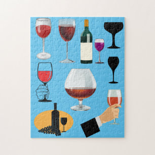 Drinken van wijn Cocktails Alcohol Booze Art Legpuzzel