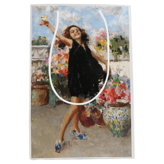 Drinken Viering Toast (door Vincenzo Irolli) Medium Cadeauzakje (Voorkant)