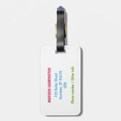 Drinken voor aangepaste naam cruise bagagelabel (Achterkant verticaal)