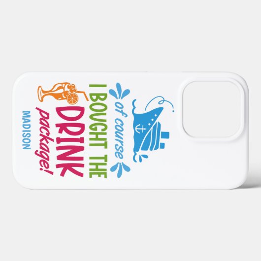 Drinken voor aangepaste naam cruise Case-Mate iPhone case (Achterkant (horizontaal))