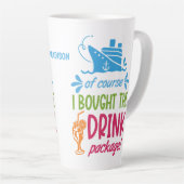 Drinken voor aangepaste naam cruise latte mok (Rechterhoek)
