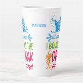 Drinken voor aangepaste naam cruise latte mok (Voorkant)