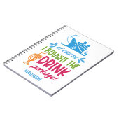 Drinken voor aangepaste naam cruise notitieboek (Linkerzijde)