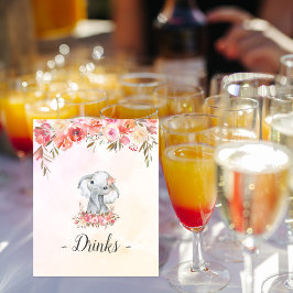 Drinken voor baby olifant Baby shower Poster