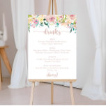 Drinken voor bruiloft Menu Roos Gold Spring Floral Poster<br><div class="desc">Dit bruiloft drink menu roos gouden lenteslag is perfect voor een ritueel huwelijk. Het ontwerp kenmerkt een schat aan kleurrijke pinda's en groene bladeren,  die netjes in charmante bouquets zijn gebundeld,  die de natuurlijke schoonheid inspireert.</div>