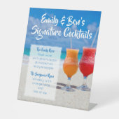 Drinken voor bruiloftshandtekeningen Permanente aa Reclamebord Met Voetstuk (Voorkant)