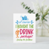 Drinken voor cruise op de bestemming briefkaart (Staand voorkant)