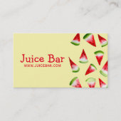 Drinken voor de gezondheid van juice Bar watermelo Visitekaartje (Voorkant)