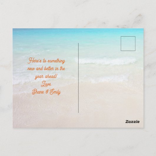 Drinken voor de nieuwjaars begroeting van het stra briefkaart (Achterkant)
