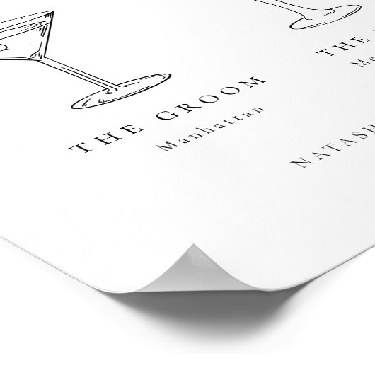 Drinken voor hedendaagse grafische minimalistische poster (Hoek)