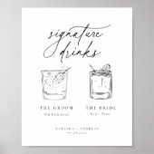 Drinken voor hedendaagse grafische minimalistische poster (Voorkant)