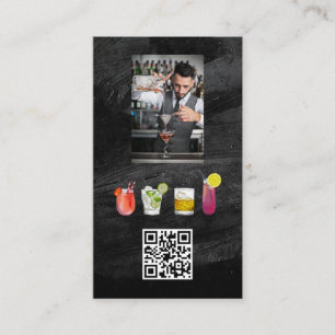 Drinken voor het mengen van bartenders QR-code Visitekaartje