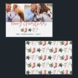 drinken voor kerstkoekjes met snoepriet notitiekaartje<br><div class="desc">budgetvriendelijk feestelijk ontwerp met waterverf winterfavorieten - warme chocolade ,  snoepsuikerriet ,  kousen . Vrolijk Kerstfeest in het hedendaagse script lettertype,  perfect om het feestseizoen te vieren. Kan worden bewerkt,  deel van een collectie.</div>