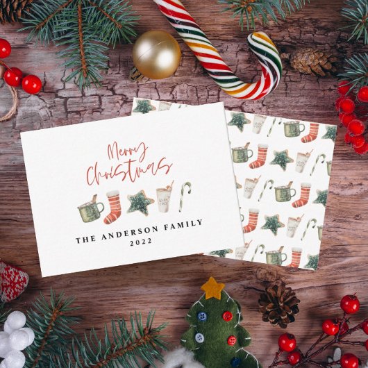 drinken voor kerstkoekjes met snoepriet notitiekaartje