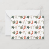 drinken voor kerstkoekjes met snoepriet notitiekaartje (Achterkant)