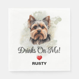 Drinken voor Me Yorkshire Terrier Wedding Servet
