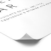 Drinken voor open balie bruiloft Ondertekentafel D Poster (Hoek)