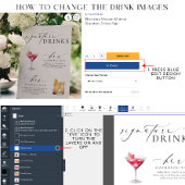 Drinken voor oudere moderne minimale handtekeninge fotoplaat