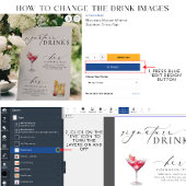 Drinken voor oudere moderne minimale handtekeninge fotoplaat