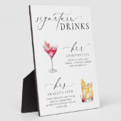 Drinken voor oudere moderne minimale handtekeninge fotoplaat (Zijkant)