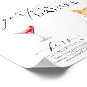 Drinken voor oudere moderne minimale handtekeninge poster (Hoek)