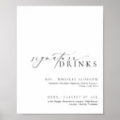Drinken voor oudere moderne minimale handtekeninge poster (Voorkant)