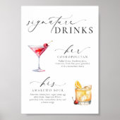 Drinken voor oudere moderne minimale handtekeninge poster (Voorkant)