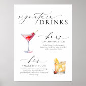 Drinken voor oudere moderne minimale handtekeninge poster (Voorkant)